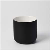Ceramic Candle Jar 12 oz - Black – Set of 12